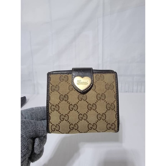 Authentic Gucci GG Supreme Coated Canvas and Leather French Flap Wallet - Picture 3 of 15